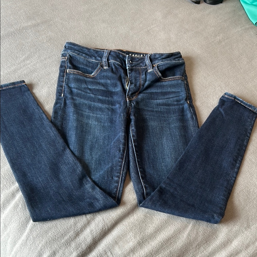 American Eagle Outfitters Blue Skinny Jeans Classic Fit